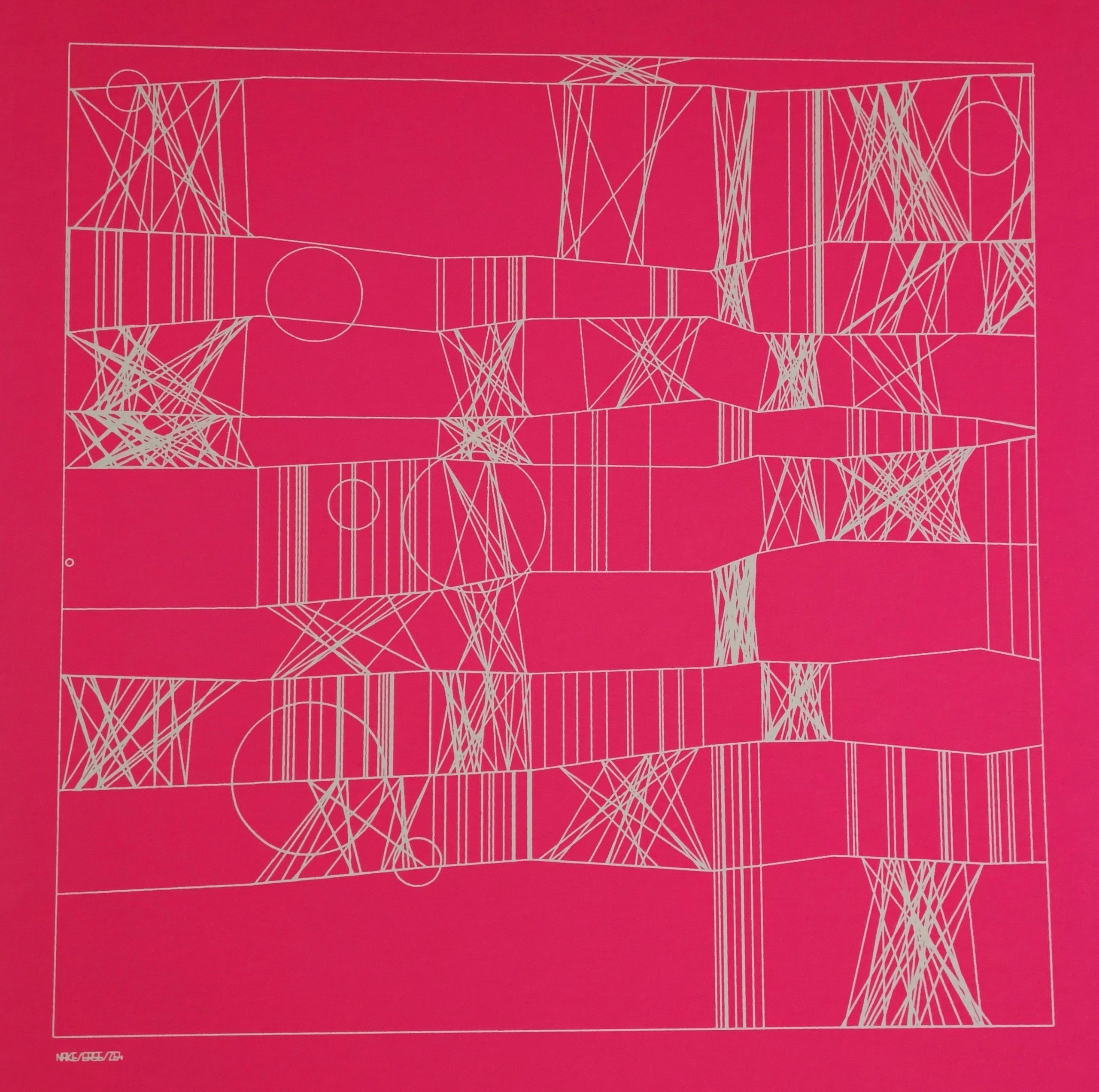Frieder Nake, Hommage à Paul Klee (pink), 1965