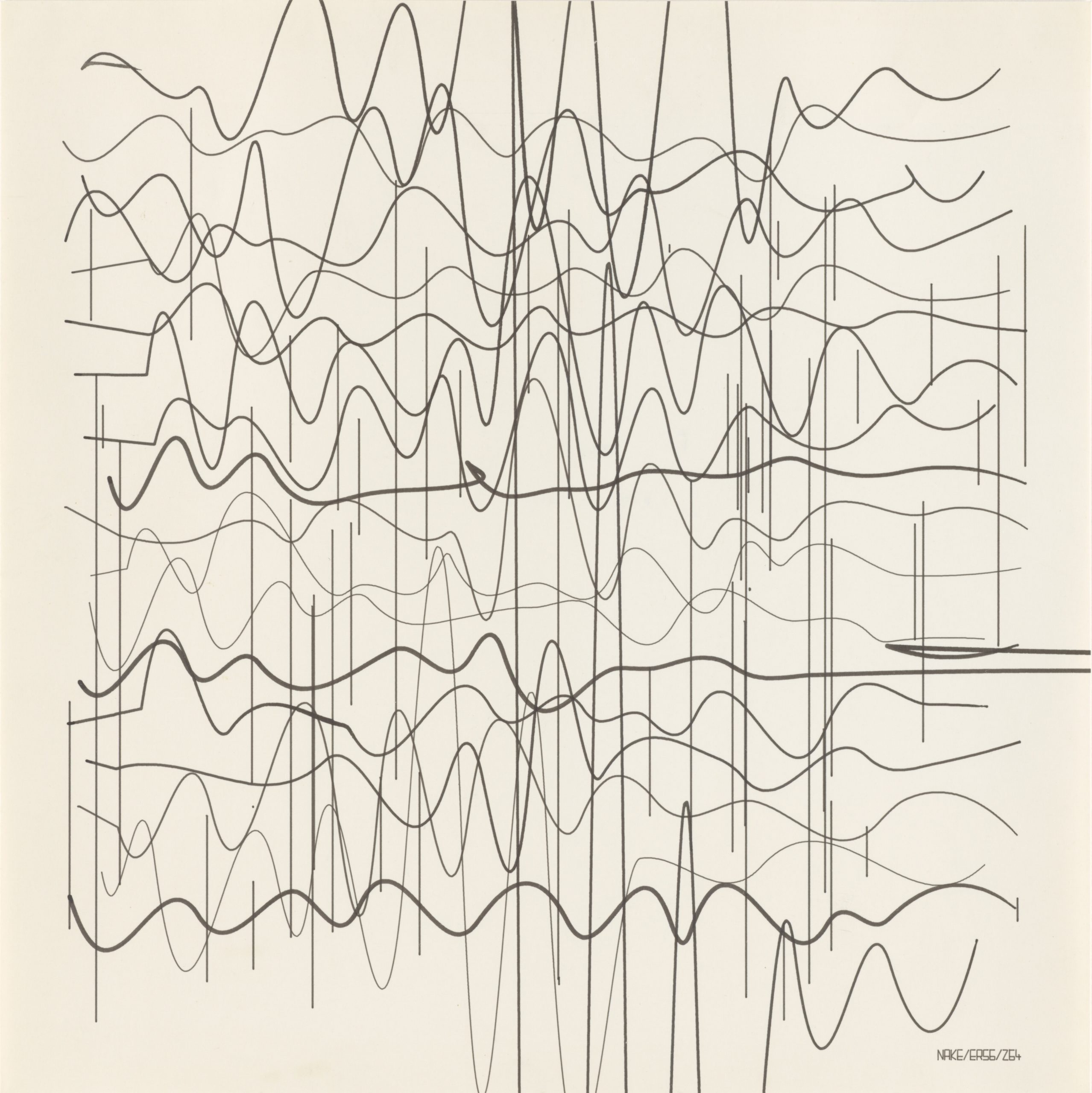 Frieder Nake, Untitled, ink on paper, 1965