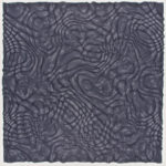 Jean-Pierre Hébert, Laque noire, bleutée, plotter drawing, ink on paper, 51,5 x 51,5 cm, 1990