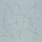 Vera Molnar, 9 Doubles signes sans signification, laser print on paper, series of 5, edition of 5, 30 cm x 28 cm each, 2004