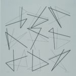 Vera Molnar, 9 Doubles signes sans signification, laser print on paper, series of 5, edition of 5, 30 cm x 28 cm each, 2004