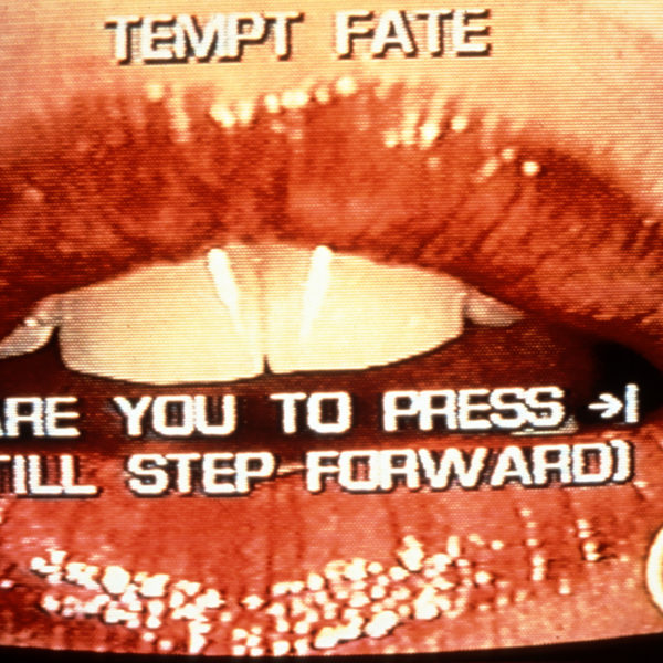 hotwire20050624-10013-hershman Lynn Hershman Leeson, Lorna. Interactive videodisk installation, infinite duration, video stills. 1984.