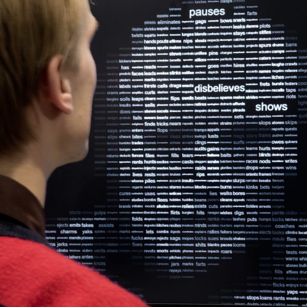 Rafael Lozano-Hemmer, "Third Person, Shadow Box 2", 2006.  Photo by: Antimodular Research